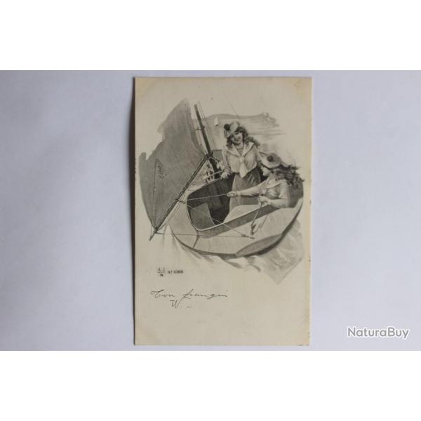 CPA illustre W. BRAUN Voilier A.S.W. bateau