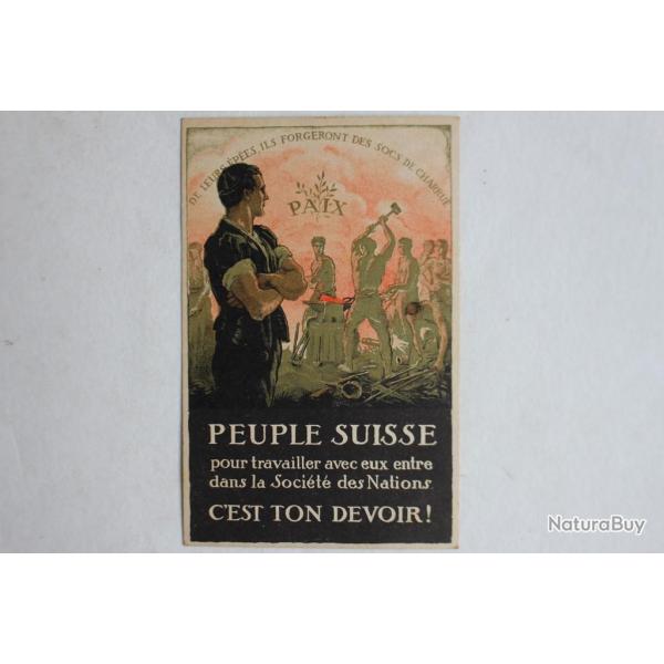 CPA Peuple Suisse c'est ton devoir Socit des Nations