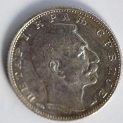 Monnaie argent 1 Dinar Pierre Ier 1915 Serbie