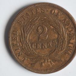 Monnaie 2 cents Union Shield 1868 United States of America USA