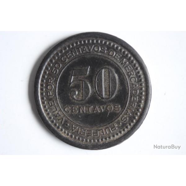 Monnaie 50 Centavos Socit Franaise Mines de cuivre Collahuasi Chili