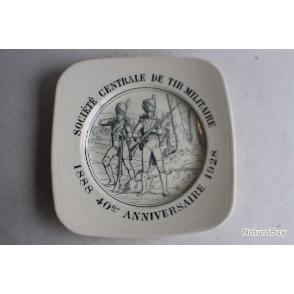 Assiette Prix Tir Militaire 1888 - 1928 40e anniversaire Carouge Suisse