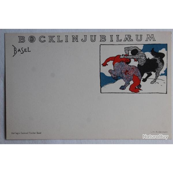 CPA Bcklin Jubileum Basel 1897 Lith. Hindermann Suisse Centaures