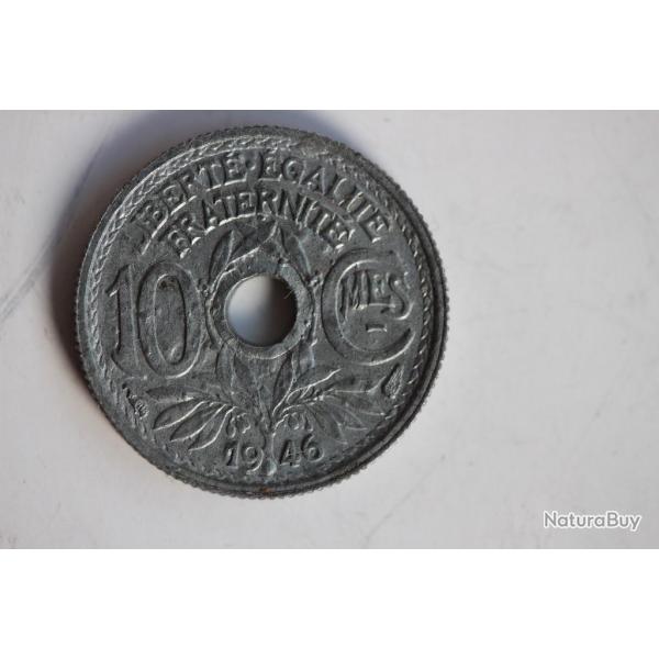 Rare 10 centimes Lindauer 1946 sans le B
