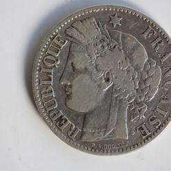 Monnaie argent 2 Francs 1873 A CÉRÈS avec légende