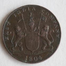 Monnaie 2 Pice East India Company 1804 Inde britannique (Bombay)