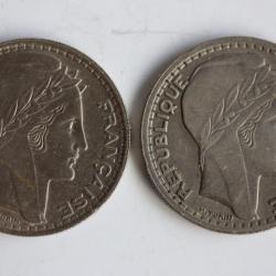 Monnaies 10 Francs Turin 1945 Grosse tête rameaux courts / longs
