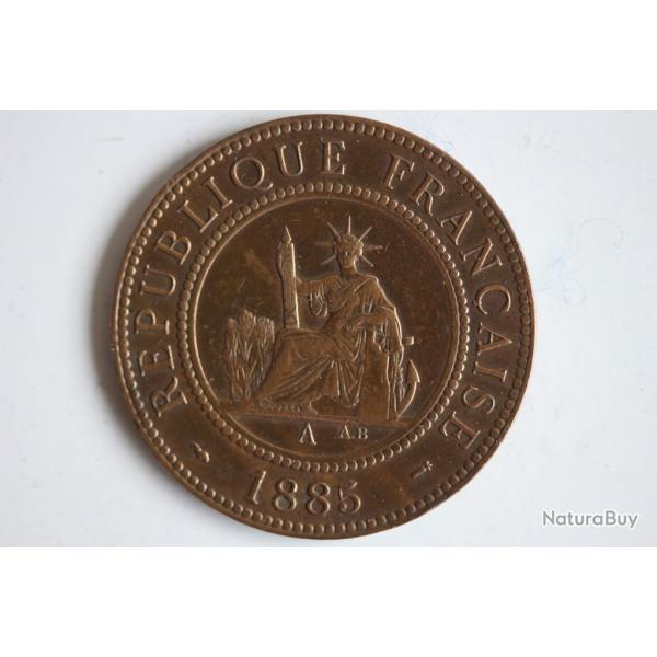 Monnaie 1 Cent Libert assise Indochine 1885 A (Paris)