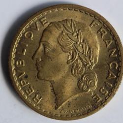 Monnaie 5 francs Lavrillier 1946 bronze-aluminium
