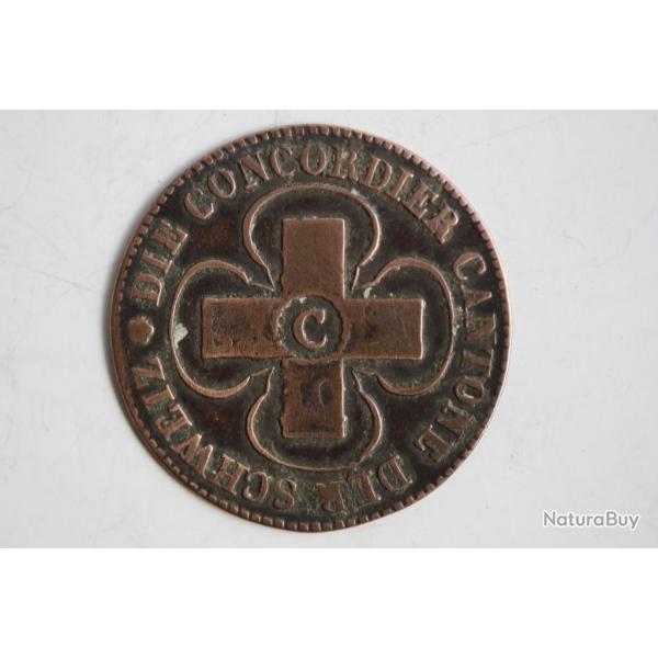 Monnaie 1 Batzen Canton de Fribourg 1827 Suisse