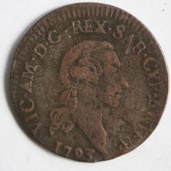 Monnaie 7.6 soldi 1793 Victor-Amedée III Duché Savoie Italie Sardaigne