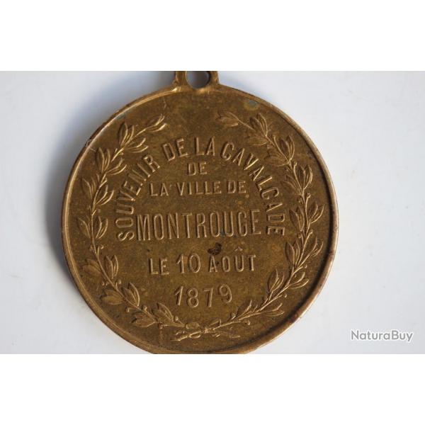 Mdaille souvenir de la cavalcade Montrouge 1879 France