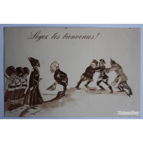 CPA illustre Guerre 14-18 Verdun Soyez les Bienvenus Marendaz
