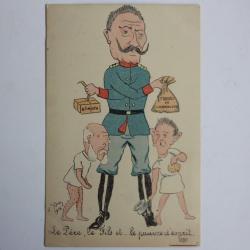 CPA illustrée Guerre 14-18 Caricature Guillaume II O'Gène