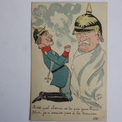 CPA illustrée Guerre 14-18 Caricature Guillaume II O'Gène