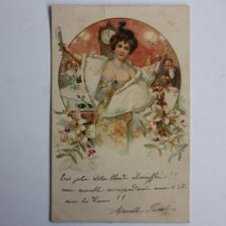 Carte postale ancienne illustrée R. Kratki Femme
