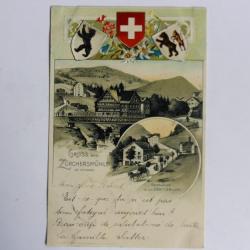 Carte postale ancienne gaufrée Gruss aus Zürchersmühle Suisse Urnäsch