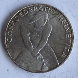 Monnaie argent 5 francs Helvetique 1939 Laupen