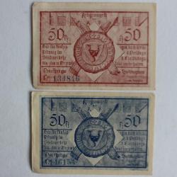 Billets de nécessité 50 Pfennig Füssen 1921 Allemagne