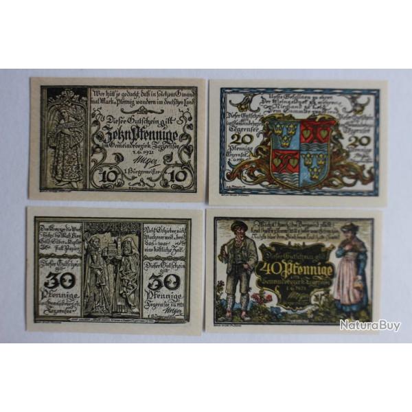 Billets de ncessit Pfennig Tegernsee 1921 Allemagne
