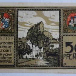 Billet de nécessité 50 Pfennig Burghausen 1918 Allemagne