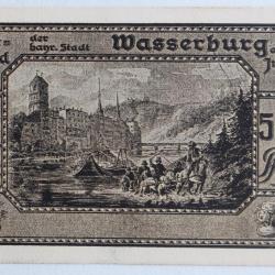 Billet de nécessité 50 Pfennig Wasserburg 1920 Allemagne