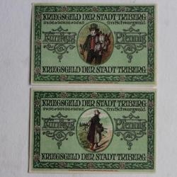 Billets de nécessité 50 Pfennig Stadt Triberg Schwarzw 1918 Allemagne
