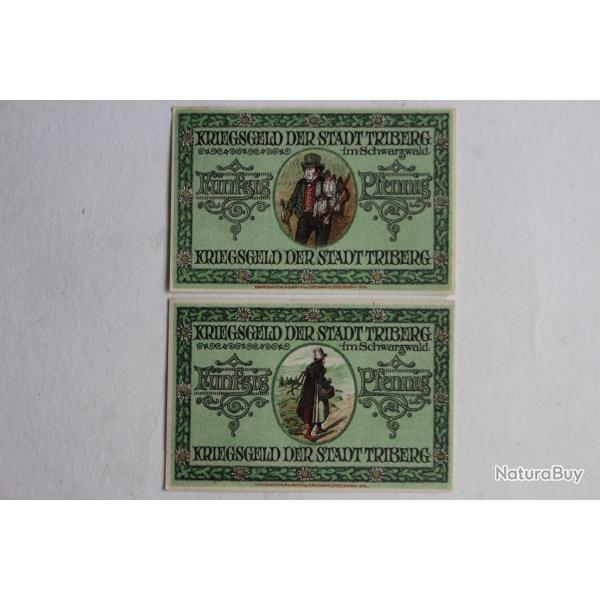 Billets de ncessit 50 Pfennig Stadt Triberg Schwarzw 1918 Allemagne