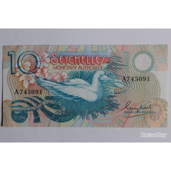 Billet 10 Rupees Seychelles type 1979 neuf