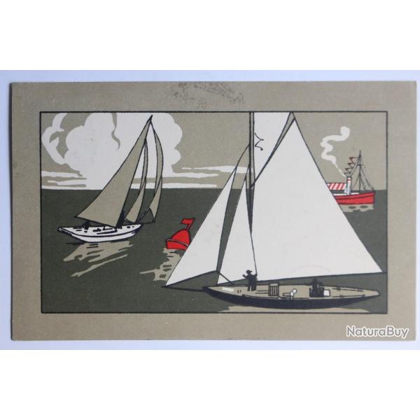 Carte postale ancienne The Ellanbee Sporting,series N136 Voile