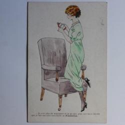 Carte postale ancienne publicitaire Fandorine