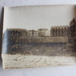 Photographies guerre 1914-18 Somme train de munitions