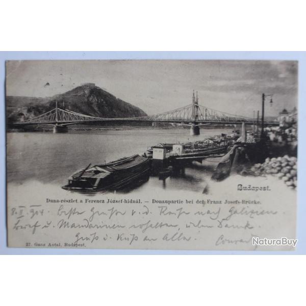 Carte postale ancienne Budapest Hongrie Duna-rszlet Ferenez