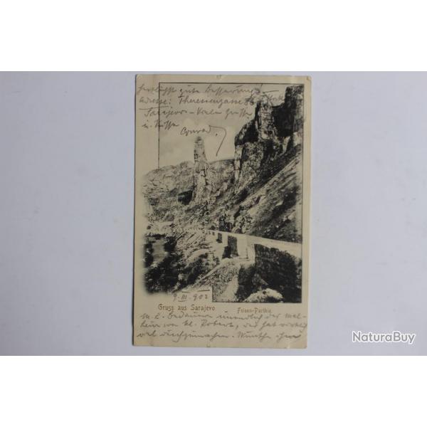 Carte postale ancienne Gruss aus Sarajevo Bosnie-Herzgovine