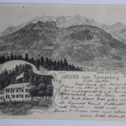 Carte postale ancienne Gruss vom Tannenberg Suisse