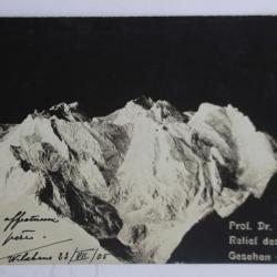 Carte photo montagne Prof Dr. Alb. Heim Relief des Säntis Suisse