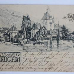 Carte postale ancienne Gruss aus Oberhofen Suisse