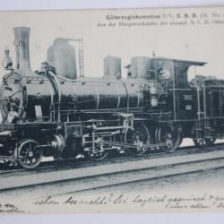 Carte postale ancienne S.B.B. Locomotive à marchandises Suisse