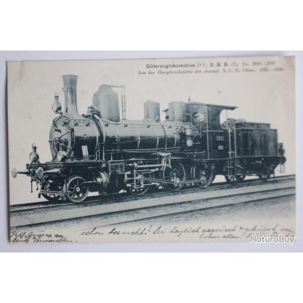 Carte postale ancienne S.B.B. Locomotive  marchandises Suisse