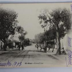 Carte postale ancienne El-Biar Grand'rue Algérie