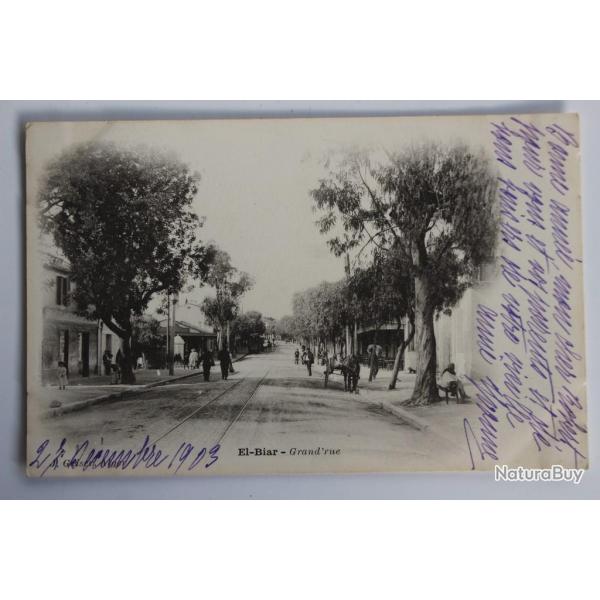 Carte postale ancienne El-Biar Grand'rue Algrie