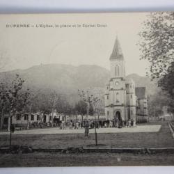 Carte postale ancienne Duperré Église et Djebel Doui Algérie