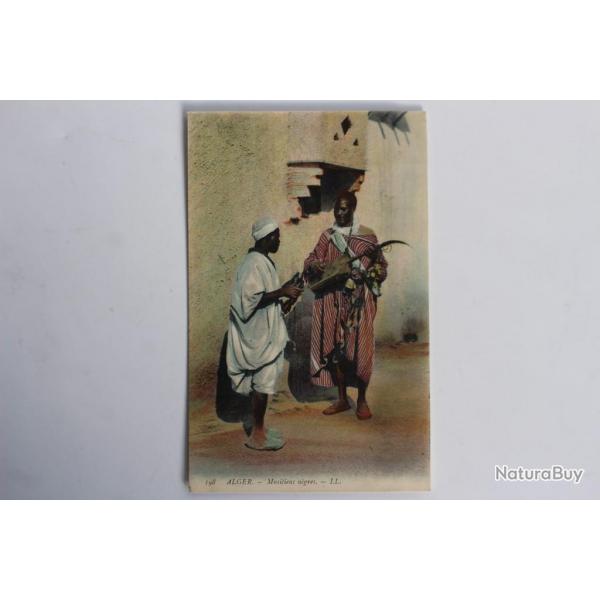 Carte postale ancienne Alger Musiciens ngres Algrie