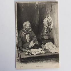 Carte postale ancienne Boucher Arabe Algérie