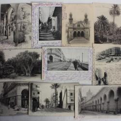 Lot 10 Cartes postales anciennes Alger Algérie