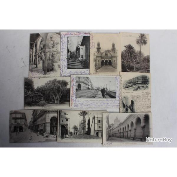 Lot 10 Cartes postales anciennes Alger Algrie