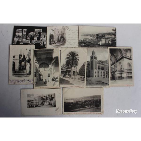 Lot 10 Cartes postales anciennes Alger Algrie