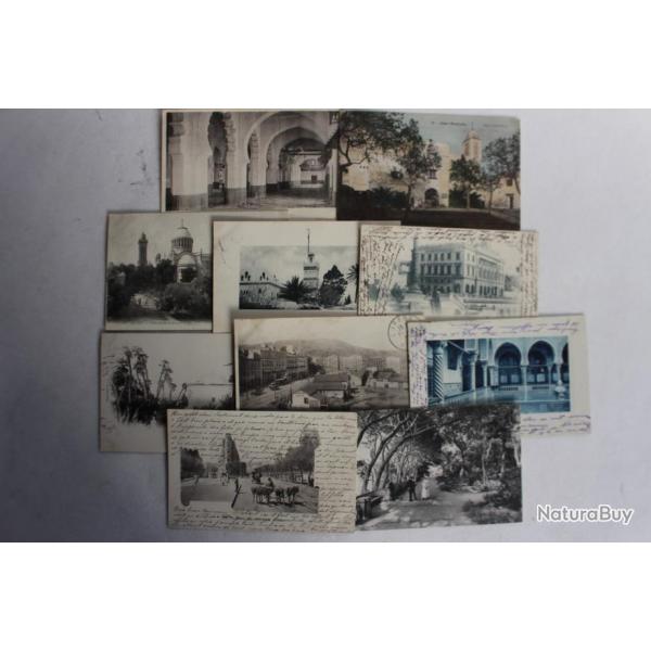 Lot 10 Cartes postales anciennes Alger Algrie