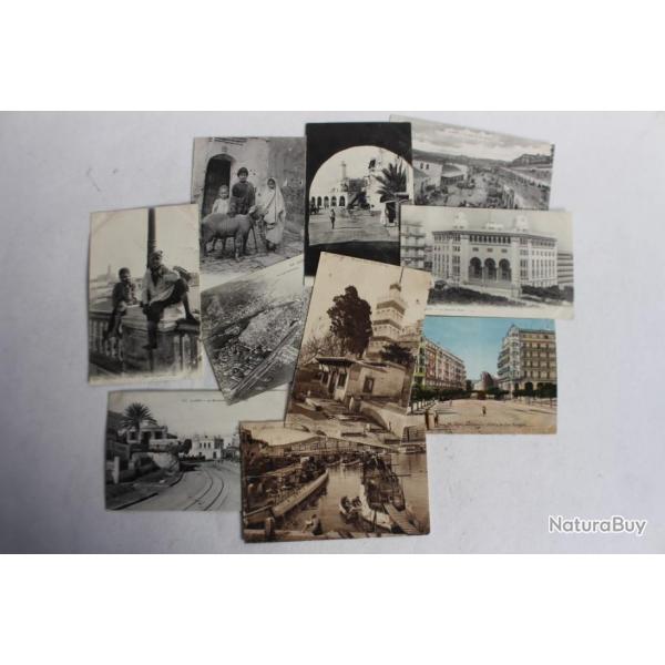 Lot 10 Cartes postales anciennes Alger Algrie