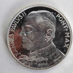 Médaille papale argent Pape Jean Paul II Vatican